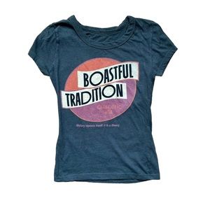 Bizarre strange Womens humorous weird English small black tshirt strange quirky​